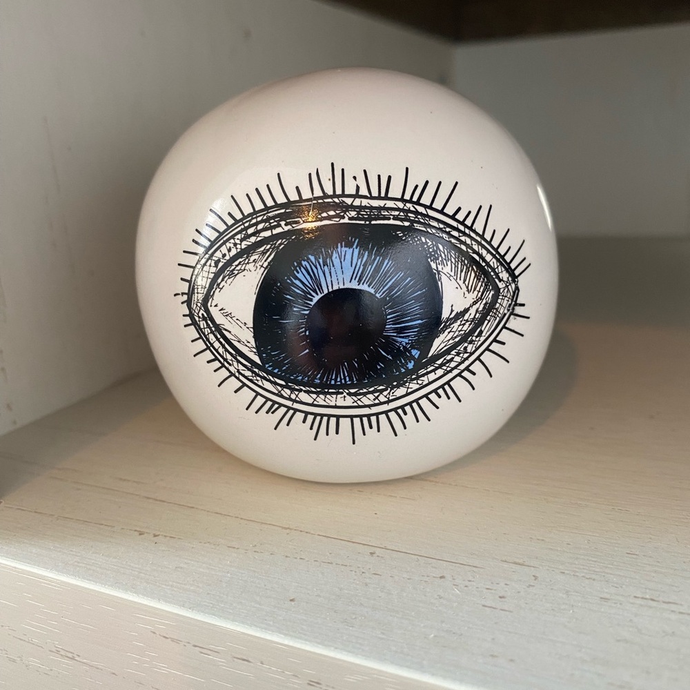 White and Blue Eye Decor